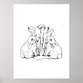 Beatrix Potter Simple Bunny Sketch Kinderzimmer Po Poster (Vorne)