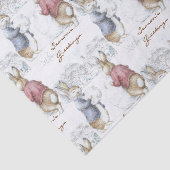 Beatrix Potter Snowman und Bunnies Holiday Seidenpapier (Detail)