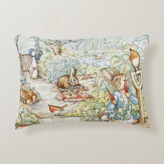 Beatrix Potter Storybook Characters Garden Dekokissen (Vorderseite)