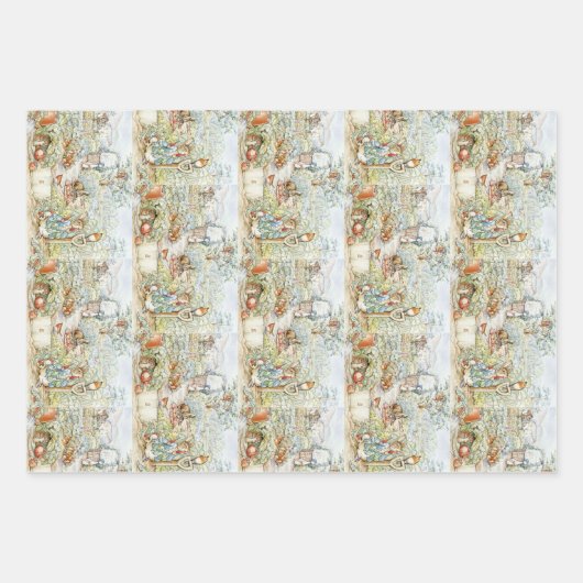 Beatrix Potter Storybook Characters Garden Geschenkpapier Set (Vorderseite 2)