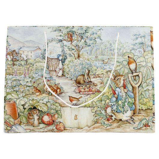 Beatrix Potter Storybook Characters Garden Große Geschenktüte (Vorderseite)