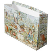 Beatrix Potter Storybook Characters Garden Große Geschenktüte (Rückseite Schrägansicht)