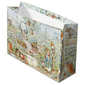 Beatrix Potter Storybook Characters Garden Große Geschenktüte (Vorderseite Schrägansicht)