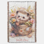 Beatrix Potter Style Baby Igel Throw Blanket Decke (Vorderseite Vertikal)