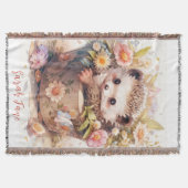 Beatrix Potter Style Baby Igel Throw Blanket Decke (Vorderseite)