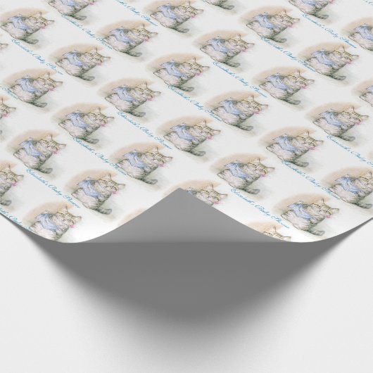 Beatrix Potter Tom Kitten Babydusche Geschenkpapier (Ecke)