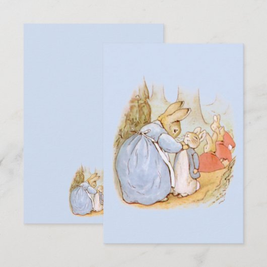 Beatrix Potter Vintag Blank Dankeschön Karte (Vorne/Hinten)