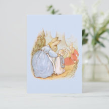 Beatrix Potter Vintag Blank Dankeschön Karte