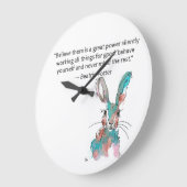 Beatrix Potter Wasserfarbkaninchen Große Wanduhr (Winkel)