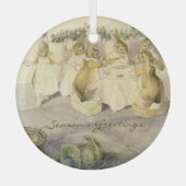Beatrix Potter Weihnachtsfeiertag Ornament Aus Glas (Vorderseite)