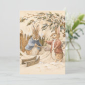 Beatrix Potter Wintersaison Einladung (Stehend Vorderseite)