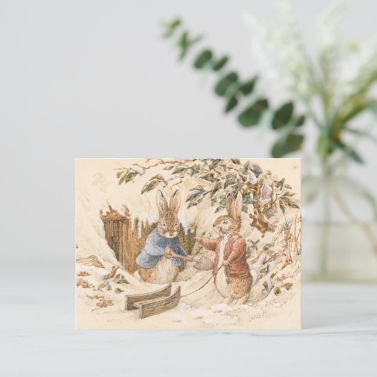 Beatrix Potter Wintersaison Postkarte (Stehend Vorderseite)