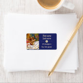 Beatrix Töpfermaus niedliches Vintages Nähen Adressaufkleber (Insitu)