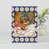 Beatrix Töpfermaus niedliches Vintages Nähen Einladung (Stehend Vorderseite)