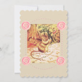 Beatrix Töpfermaus niedliches Vintages Nähen pink Einladung (Vorderseite)