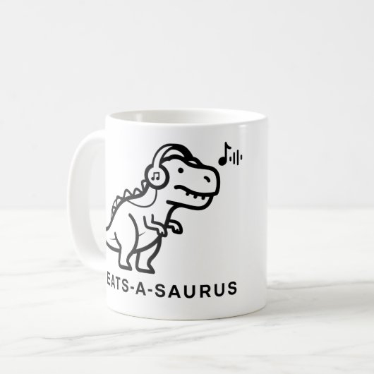 Beats-a-Saurus Kaffeetasse (Vorderseite Links)