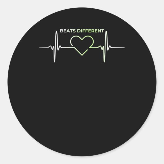 Beats Different Runder Aufkleber (Vorderseite)