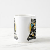 Beats Feline Dj Cat Synthwave Kitty Mix Kaffeetasse (Mittel)