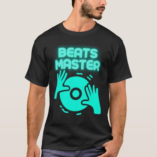 Beats Master DJ Tee EDM Music Quote Party Wear (Vorderseite)