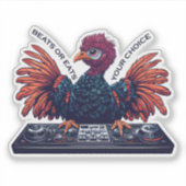 Beats oder Eis, Erntedank Türkei DJ Aufkleber (Vorderseite)