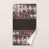 BEATS SKILL TEXTE AUF TURNTABLE HIP HOP BADHANDTUCH SET (Handtuch)