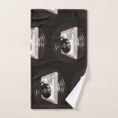 BEATS SKILL TEXTE AUF TURNTABLE HIP HOP BADHANDTUCH SET (Handtuch)