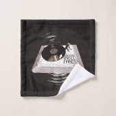 BEATS SKILL TEXTE AUF TURNTABLE HIP HOP BADHANDTUCH SET (Waschlappen)