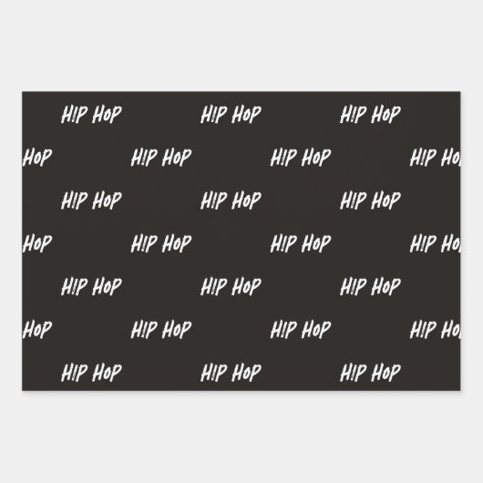 BEATS SKILL TEXTE AUF TURNTABLE HIP HOP GESCHENKPAPIER SET (Vorderseite 3)