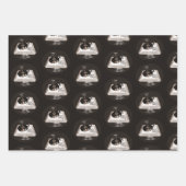 BEATS SKILL TEXTE AUF TURNTABLE HIP HOP GESCHENKPAPIER SET (Vorderseite)