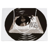 BEATS SKILL TEXTE AUF TURNTABLE HIP HOP GROßE GESCHENKTÜTE (Vorderseite)