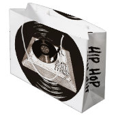 BEATS SKILL TEXTE AUF TURNTABLE HIP HOP GROßE GESCHENKTÜTE (Rückseite Schrägansicht)