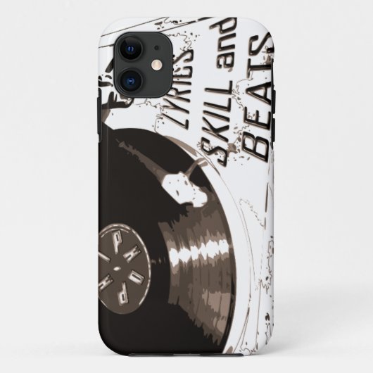 BEATS SKILL TEXTE RECORD PLAYER Case-Mate iPhone HÜLLE (Rückseite)