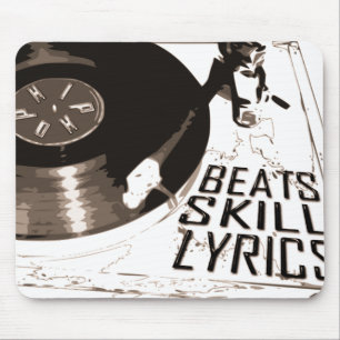 BEATS SKILL TEXTE RECORD PLAYER MOUSEPAD