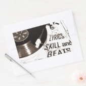 BEATS SKILL TEXTE RECORD PLAYER RECHTECKIGER AUFKLEBER (Umschlag)
