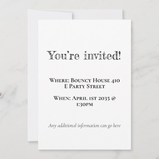 Beats und Tiere Einladung (Rückseite)