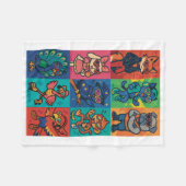 Beats und Tiere Fleecedecke (Vorderseite (Horizontal))