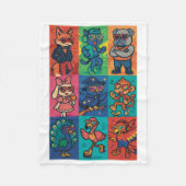 Beats und Tiere Fleecedecke (Vorderseite)