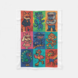 Beats und Tiere Fleecedecke