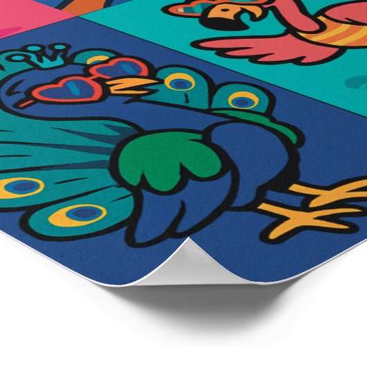 Beats und Tiere Poster (Ecke)