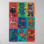 Beats und Tiere Poster (Vorne)