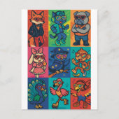 Beats und Tiere Postkarte (Vorderseite)