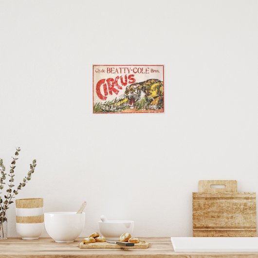 Beatty Cole Circus - 1903 - Not leidend Poster (Küche)