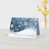 Beatus Natalis Salvatoris-Holiday Card Karte (Gelbe Blume)