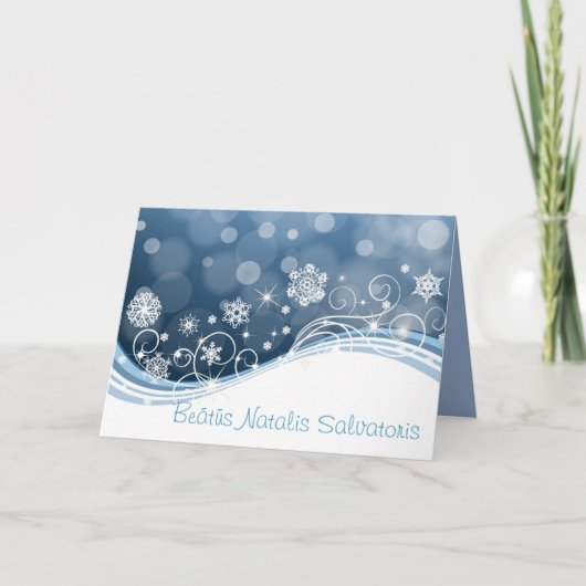 Beatus Natalis Salvatoris-Holiday Card Karte (Vorderseite)