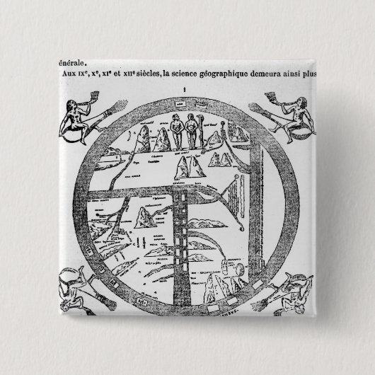 Beatus von Turin mappamundi Button (Vorderseite)