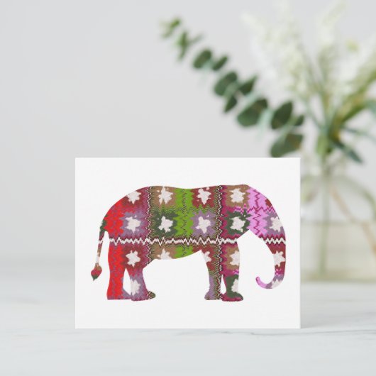BEAU Elephant Postkarte (Stehend Vorderseite)