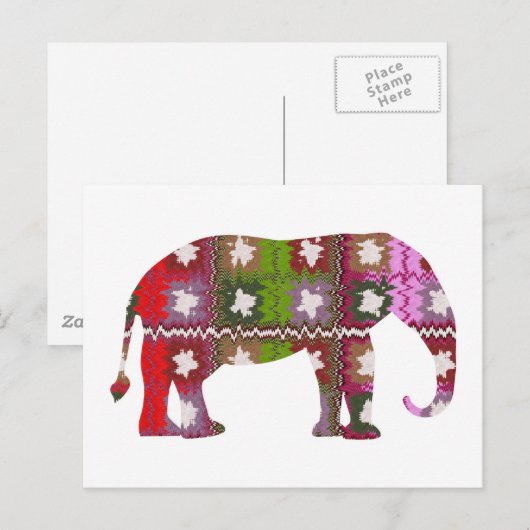 BEAU Elephant Postkarte (Vorne/Hinten)