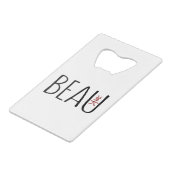 Beau Geldbeutel Flaschenöffner (Vorderseite Schrägansicht)