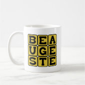 Beau Geste, noble Gesture Latin Phrase Kaffeetasse (Links)