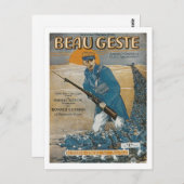 Beau Geste Vintag Songbook Cover Postkarte (Vorne/Hinten)
